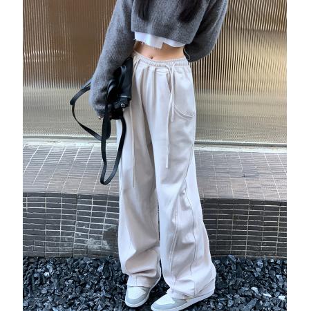 秋冬新款宽松休闲阔腿卫裤运动裤女高街ins潮爵士香蕉裤