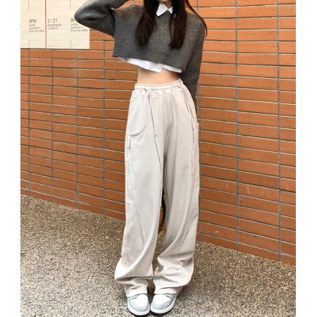 秋冬新款宽松休闲阔腿卫裤运动裤女高街ins潮爵士香蕉裤