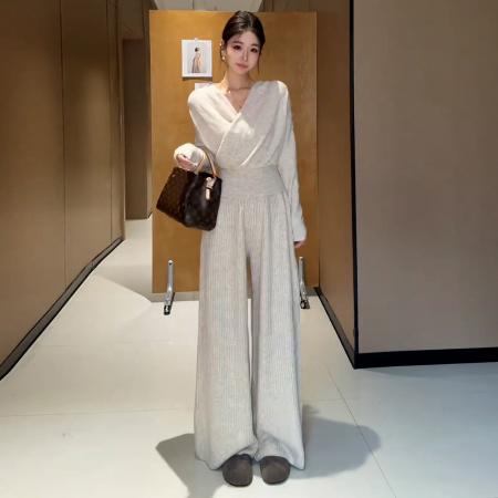 FA52510# 小香慵懒风针织毛衣套装女秋冬季新款巨好看韩系穿搭一整套高级感  服裝批發女裝批發服飾貨源