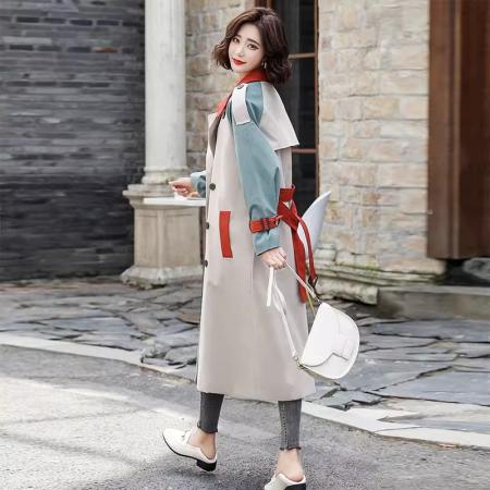 FA52577# 风衣女中长款...