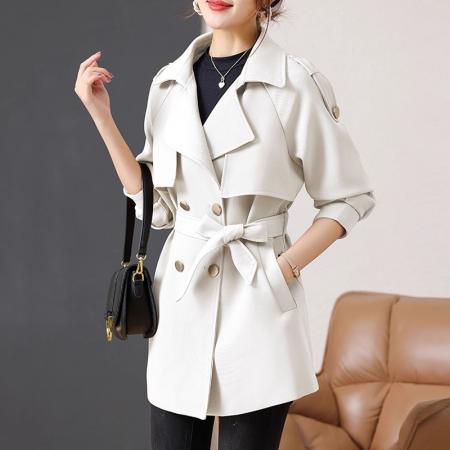 FA52578# 风衣女士装春秋冬新款今年流行高端小个子西装中长外套大衣  服裝批發女裝批發服飾貨源