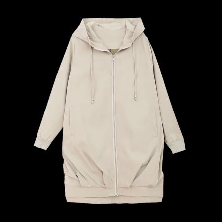 FA52580# 大码女装外套200斤显瘦新款潮胖mm春秋风衣休闲时尚秋装洋气  服裝批發女裝批發服飾貨源