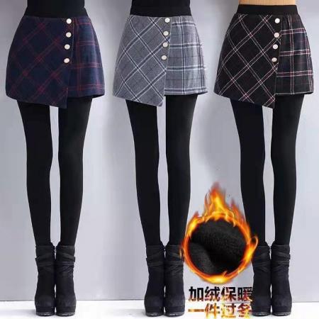 FA52590# 德绒秋冬新款加厚包臀裙裤踩脚显瘦高腰保暖裤女小脚裤大码  服裝批發女裝批發服飾貨源