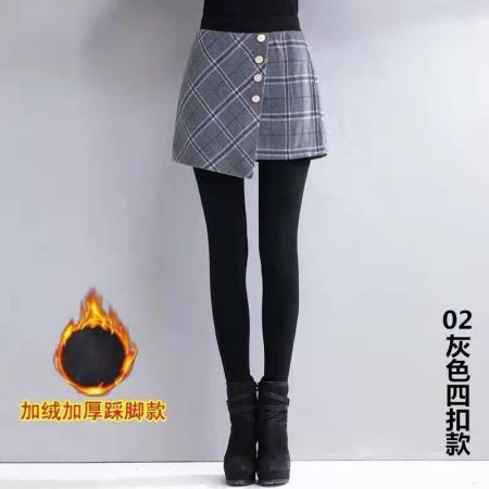 FA52590# 德绒秋冬新款加厚包臀裙裤踩脚显瘦高腰保暖裤女小脚裤大码  服裝批發女裝批發服飾貨源