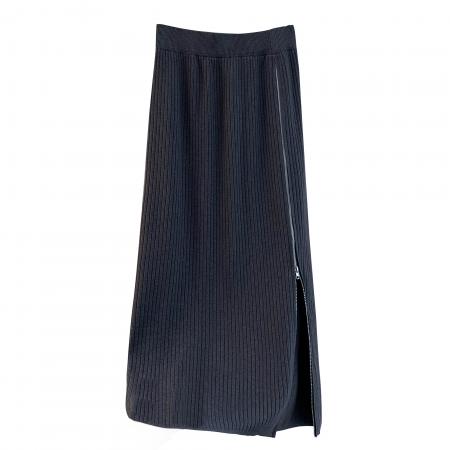 FA52593# 针织半身裙秋冬女中长款包臀开叉一步裙高腰毛线宽松加厚直筒裙子  服裝批發女裝批發服飾貨源