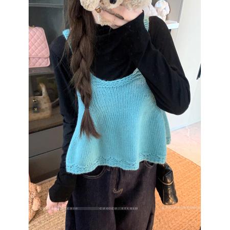 FA52617# 大码韩系针织吊带显瘦时尚小背心毛衣女  服裝批發女裝批發服飾貨源
