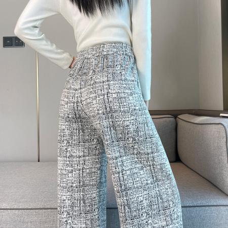 FA52663# 糯米裤子女春秋新款高级垂感直筒宽松慵懒休闲显瘦阔腿裤  服裝批發女裝批發服飾貨源