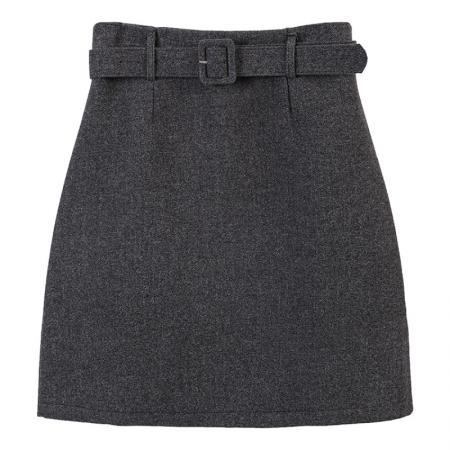 FA52666# 韩系配腰带高...