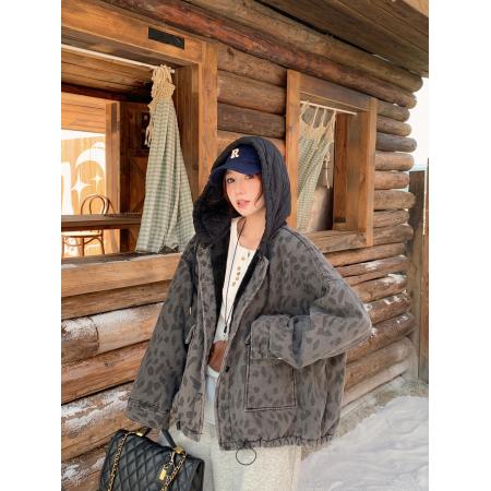 FA52723# 复古豹纹加绒...