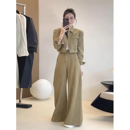 FA52742# 韩版卡其色牛...