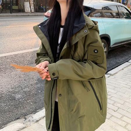 FA52784# 春季外套男女冲锋衣新款小个子防风夹克登山服户外运动休闲潮  服裝批發女裝批發服飾貨源