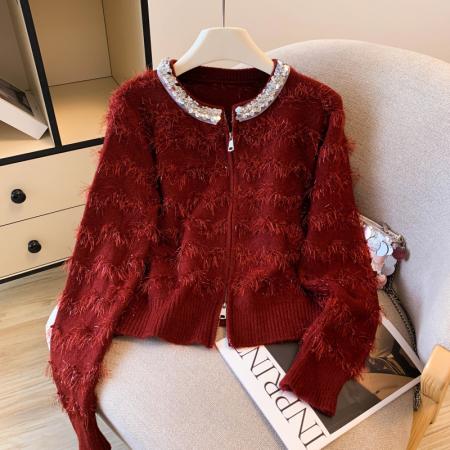 FA52823# 2026春今年本命年流行的慵懒风独特漂亮毛衣女减龄洋气针织衫上衣  服裝批發女裝批發服飾貨源