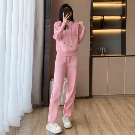 FA52826# 秋冬新款韩版简约风连帽衫套头卫衣时尚宽松打底两件套  服裝批發女裝批發服飾貨源