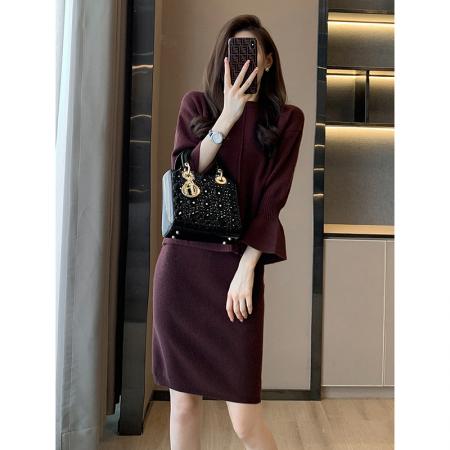 FA52827# 秋季新品俏皮活泼套装裙炸街高级感港风复古chic两件套女  服裝批發女裝批發服飾貨源