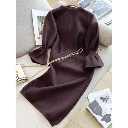 FA52827# 秋季新品俏皮活泼套装裙炸街高级感港风复古chic两件套女  服裝批發女裝批發服飾貨源