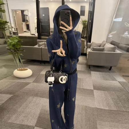 FA52845# 慵懒风高级感穿搭套装女秋冬新款显瘦减龄时尚休闲潮流三件套  服裝批發女裝批發服飾貨源