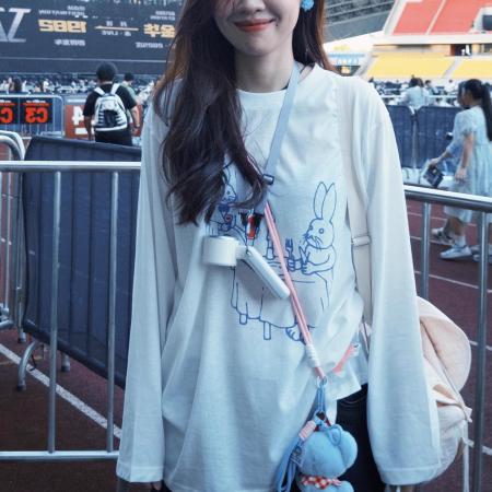 FA52880# 棉春装长袖T恤女宽松上衣印花  服裝批發女裝批發服飾貨源