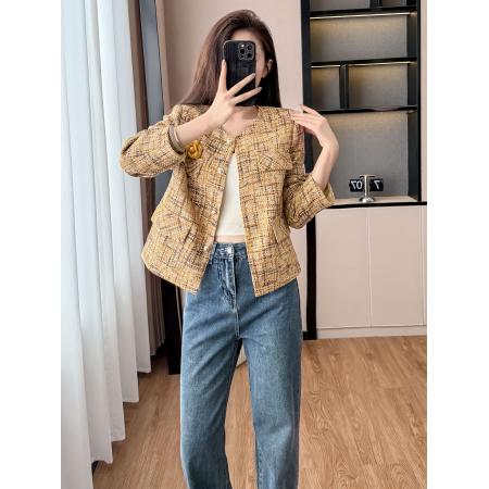 FA52896# 小香风外套女秋高级感上衣+网纱蓬蓬蛋糕裙法式半身裙  服裝批發女裝批發服飾貨源