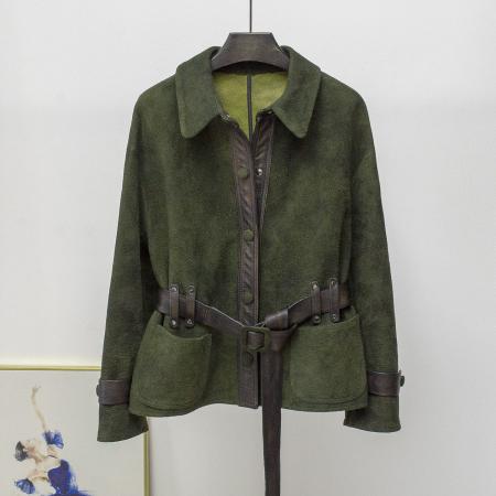 FA52985# 法式复古高级感皮衣夹克外套秋新款女洋气百搭常规绒面复古宽松  服裝批發女裝批發服飾貨源