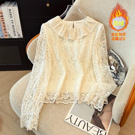 FA52998# 韩系蕾丝翻领...