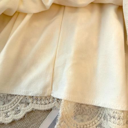 FA52998# 韩系蕾丝翻领刺绣加绒打底衬衫女新款秋日穿搭巨好看的上衣  服裝批發女裝批發服飾貨源