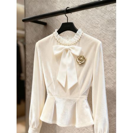 FA53006# 白色蝴蝶结丝...