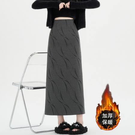 FA53039# 加厚感复古毛呢半身裙女新款冬季显瘦高腰半裙直筒裙女  服裝批發女裝批發服飾貨源
