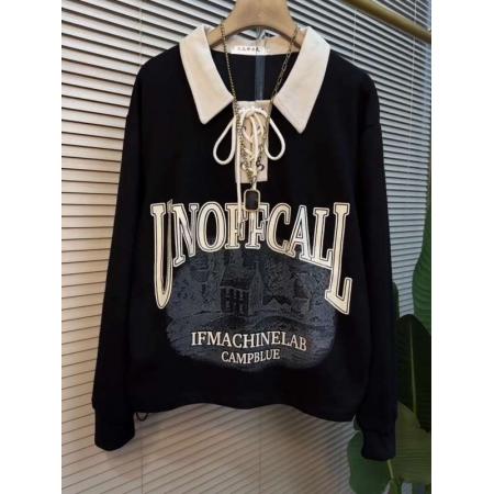 FA53101# 2-300斤大码女春秋新款慵懒风宽松上衣长袖胖mm时尚洋气卫衣外套  服裝批發女裝批發服飾貨源