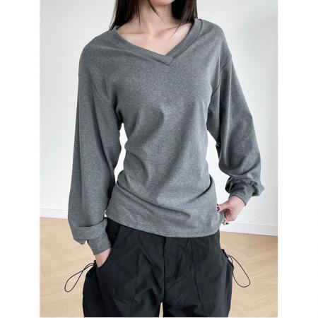 FA53107# 春秋大码胖mm复古时尚显瘦V领女高级感单排扣潮 服裝批發女裝批發服飾貨源