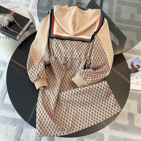 FA53121# 春秋季款拉链长袖连衣裙女连帽抽绳时尚修身显瘦 服裝批發女裝批發服飾貨源