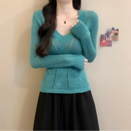 FA53176# 秋冬新款绞花细闪修身辣妹显瘦打底气质修身显瘦百搭上衣 服裝批發女裝批發服飾貨源