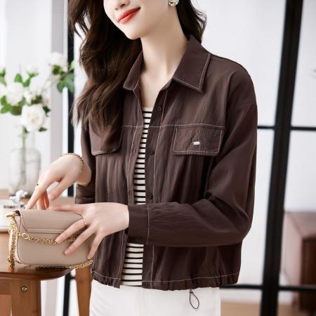 FA53219# 女士短外套矮小个子春秋装韩版新款时尚休闲百搭bf夹克潮薄外套 服裝批發女裝批發服飾貨源