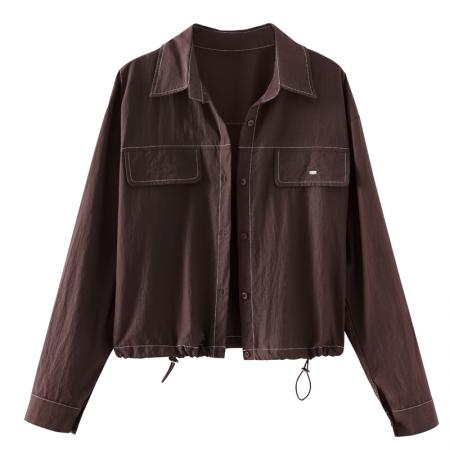 FA53219# 女士短外套矮小个子春秋装韩版新款时尚休闲百搭bf夹克潮薄外套 服裝批發女裝批發服飾貨源