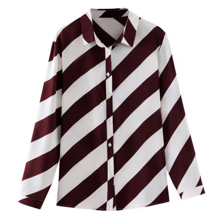 FA53220# 大码宽松花色春秋女装翻领彩色雪纺衫上衣开衫衬衫打底衫衬衣 服裝批發女裝批發服飾貨源