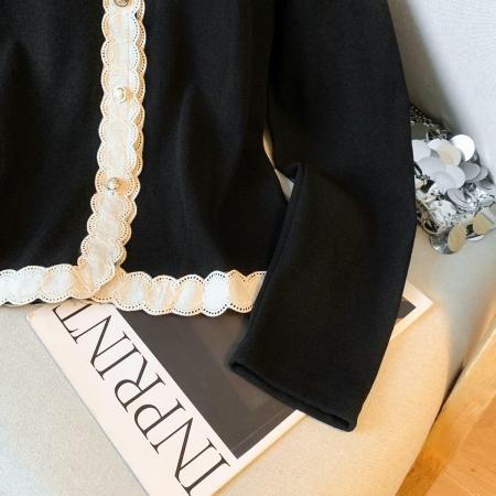 FA53232# 小香风蕾丝花边衬衫女早春新款设计感拼接时尚显瘦衬衣 服裝批發女裝批發服飾貨源