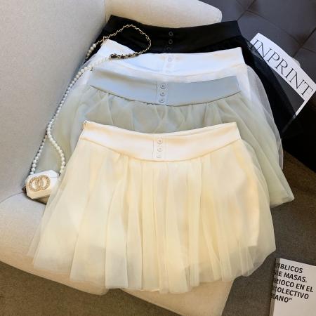 FA53269# 纯色芭蕾风网纱半身裙女秋冬a字蓬蓬短裙长裙 服裝批發女裝批發服飾貨源