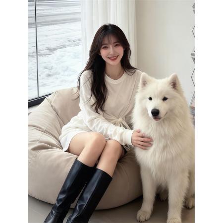 FA53307# 原版面料法式气质高级感慵懒风长袖T恤女秋冬设计感小众修身上衣 服裝批發女裝批發服飾貨源