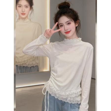 FA53367# 春秋季新款韩版长袖T恤女设计感 服裝批發女裝批發服飾貨源