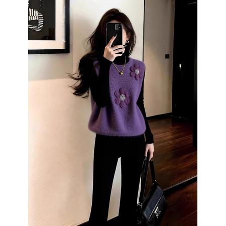 FA53389# 上架72小时有货-超好看独特漂亮针织毛衣打底冬装绝美轻奢内搭 服裝批發女裝批發服飾貨源