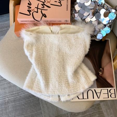 FA53394# 上设计感法式轻奢抹胸上衣女可外穿带胸垫吊带背心性感辣妹 服裝批發女裝批發服飾貨源