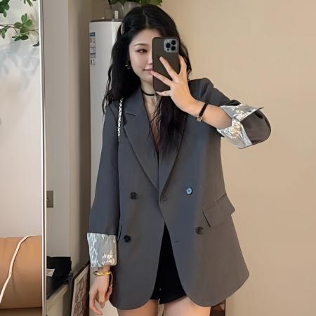 FA53414# 高级感西装外套女小个子秋季新款韩版宽松休闲西服 服裝批發女裝批發服飾貨源