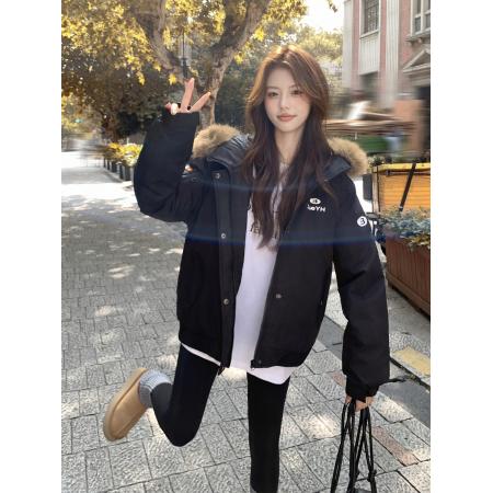 FA53432# 张元英同款派克服韩国ins工装羽绒服复古小众情侣户外棉服 服裝批發女裝批發服飾貨源