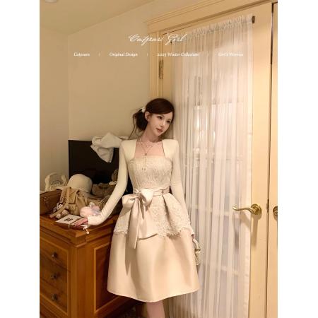 FA53464# 香缇贵女浪漫长短款连衣裙 服裝批發女裝批發服飾貨源