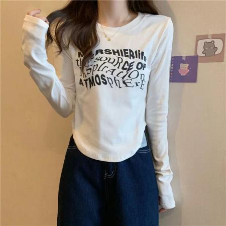 FA53530# 棉美式复古宽松高级设计感港味短袖女