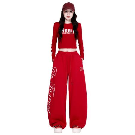 FA53601# 爵士舞显瘦宽松减龄演出服体操服街舞超酷套装