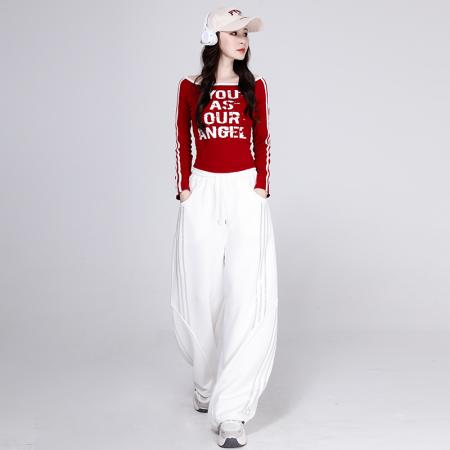 FA53602# 爵士舞演出服体操服露脐显瘦宽松减龄街舞超酷套装