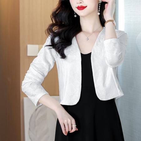 FA53607# 短款女上衣外套设计感小西服女开衫高级感小香风外套