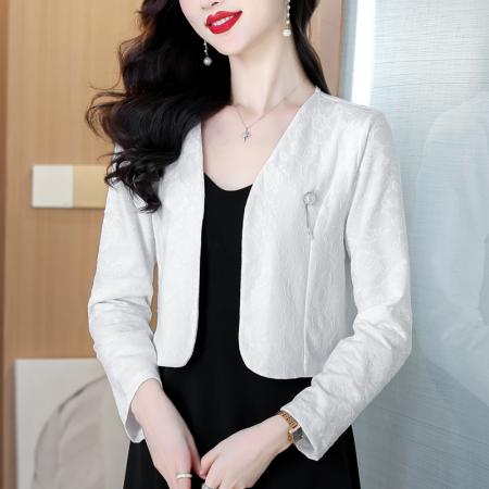 FA53607# 短款女上衣外套设计感小西服女开衫高级感小香风外套