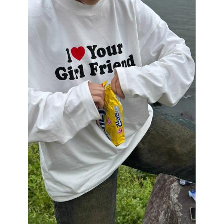 FA53700# 支纯棉春装长袖T恤女宽松上衣印花