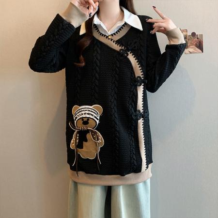 FA53714# 春季新款大码女装洋气时尚polo领盘扣设计简约显瘦卫衣裙 服裝批發女裝批發服飾貨源